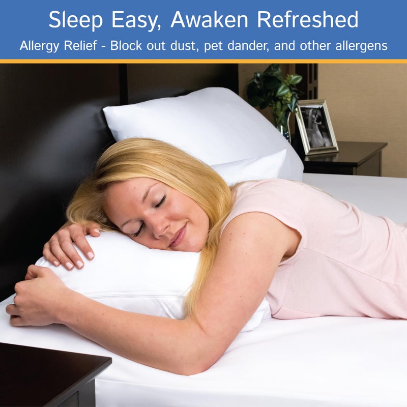 Four Seasons Essentials RV Short Queen Mattress Protector (8â€ to 11â€ Depth) - Waterproof Zippered Encasement 60" W x 75â€L Premium Quality Hypoallergenic Bed Cover Protects Against Bedbugs Dust - Image 4
